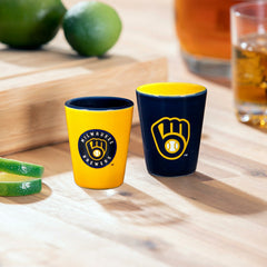 Milwaukee Brewers 4-Piece Ceramic 2oz. Shot Glass Set