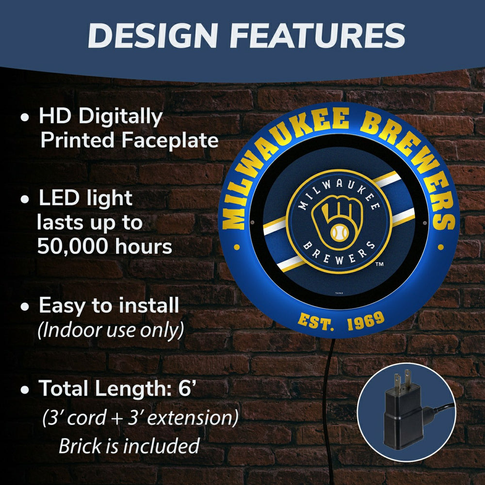 Milwaukee Brewers, Metal Lite, Round
