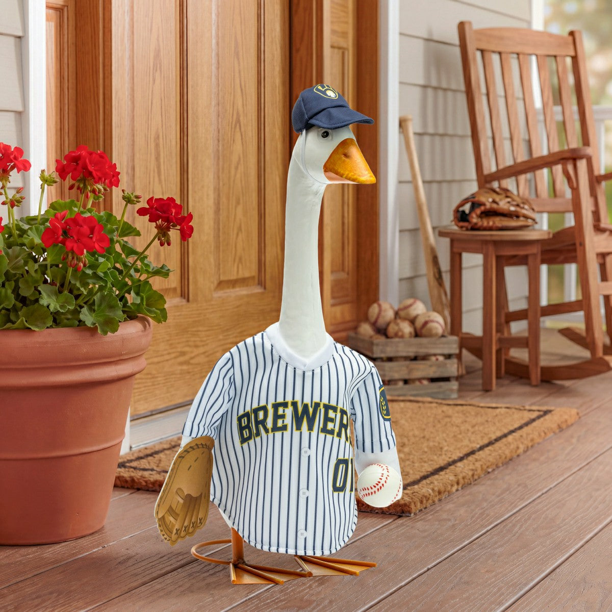 Milwaukee Brewers Sports Porch Goose Uniform