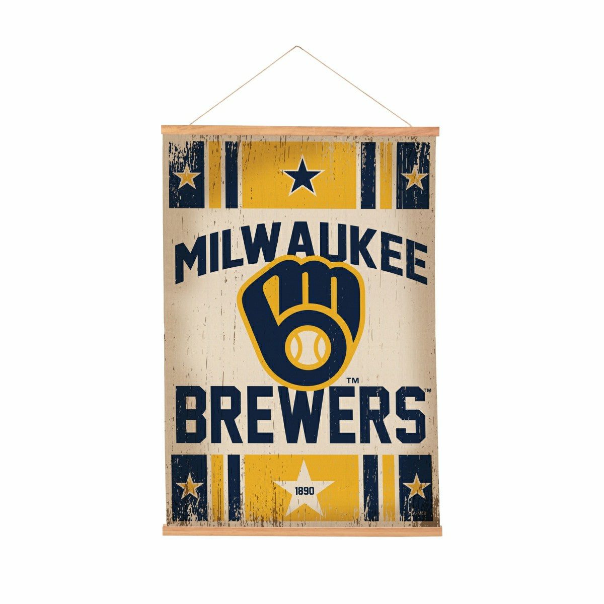 Milwaukee Brewers, Canvas Wall Tapestry, Medium, 36x24