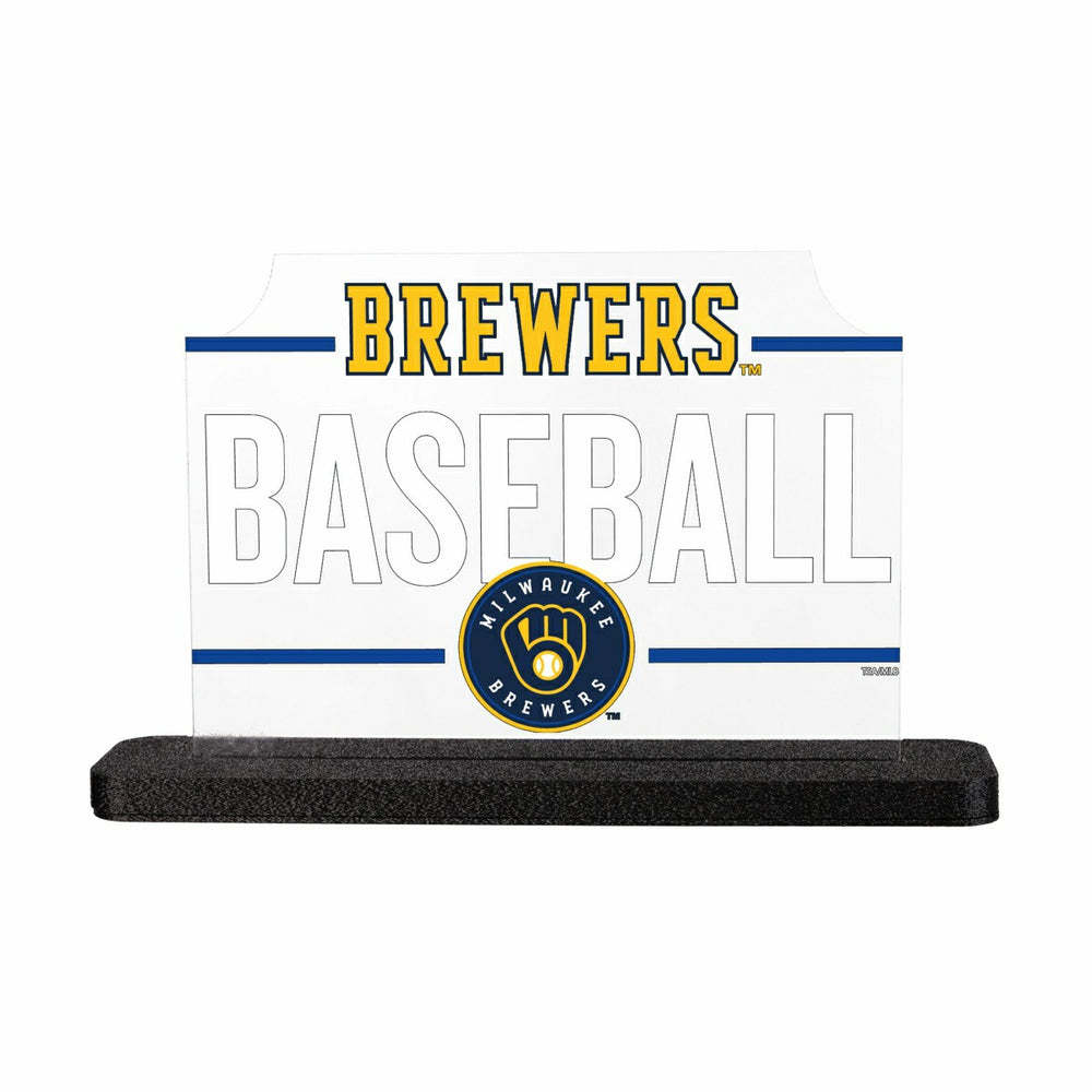 Milwaukee Brewers Baseball Rectangle Desklite LED Decor