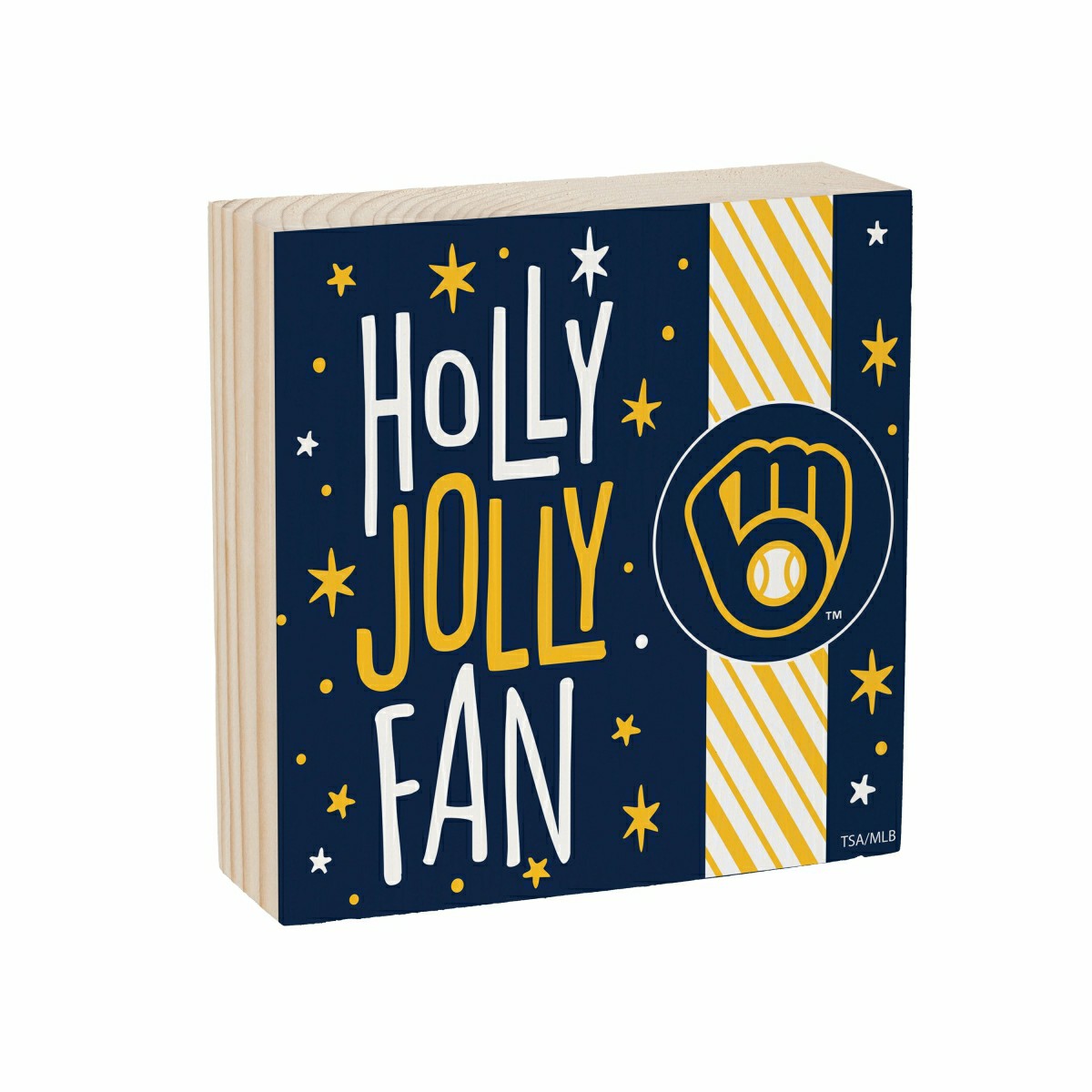 Milwaukee Brewers Block, Holiday, 6x6