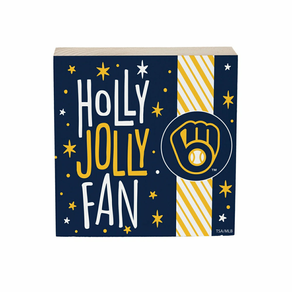 Milwaukee Brewers Block, Holiday, 6x6