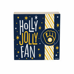 Milwaukee Brewers Block, Holiday, 6x6