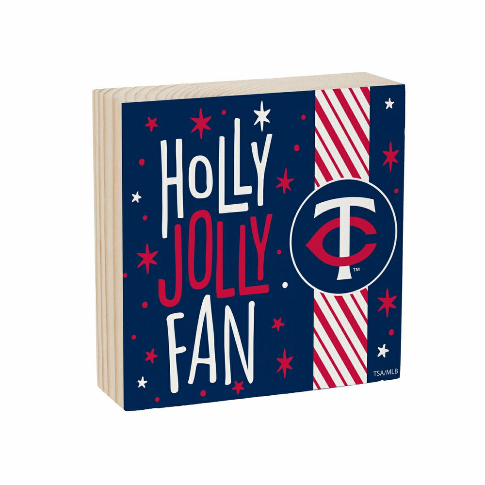 Minnesota Twins Block, Holiday, 6x6