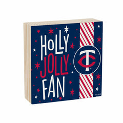 Minnesota Twins Block, Holiday, 6x6