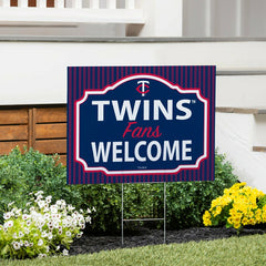 Minnesota Twins Coroplast Yard Sign, "Fans Welcome"
