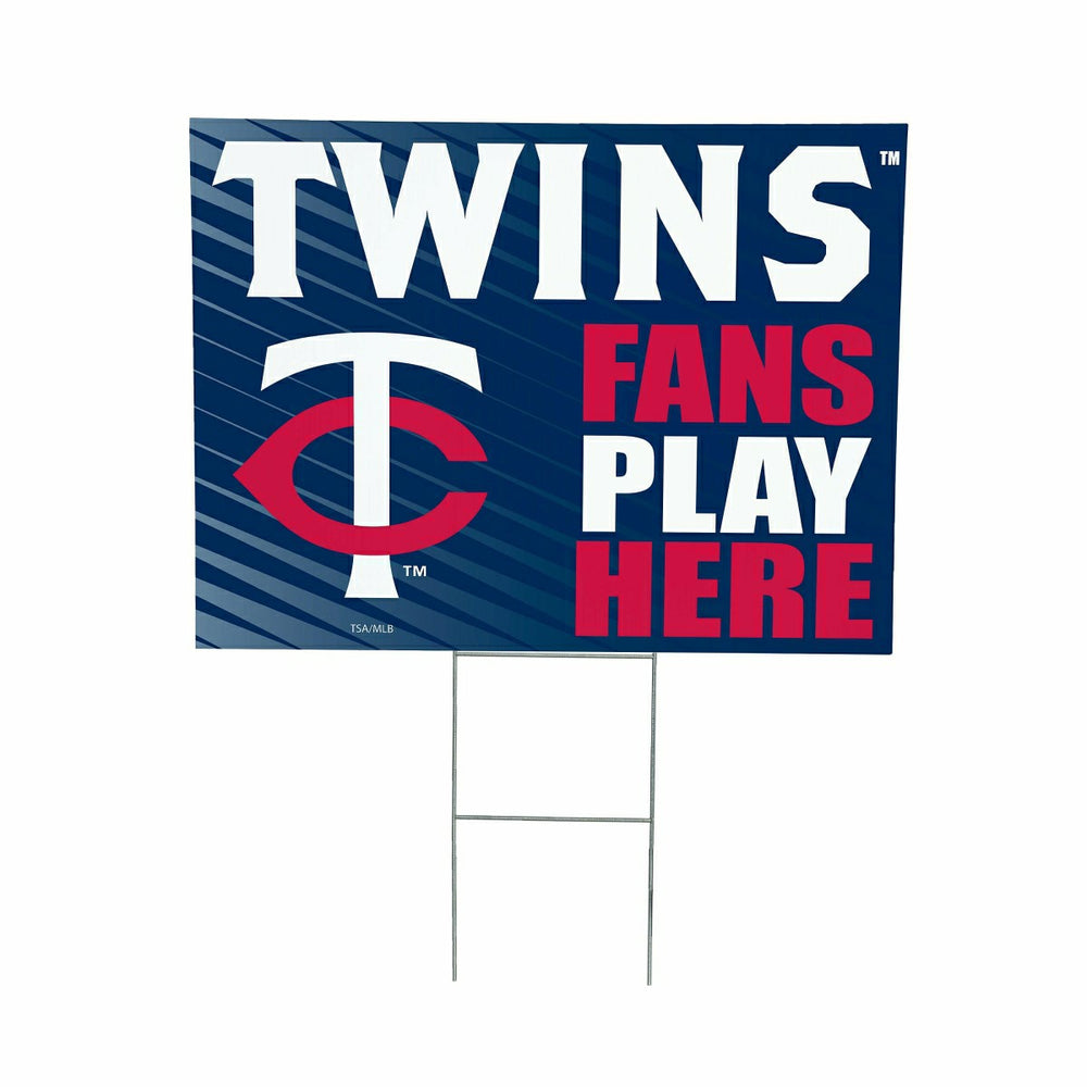 Minnesota Twins Coroplast Yard Sign "Fans Play Here"