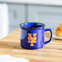New York Mets Ceramic Camp Cup with Enamel Finish, 14oz