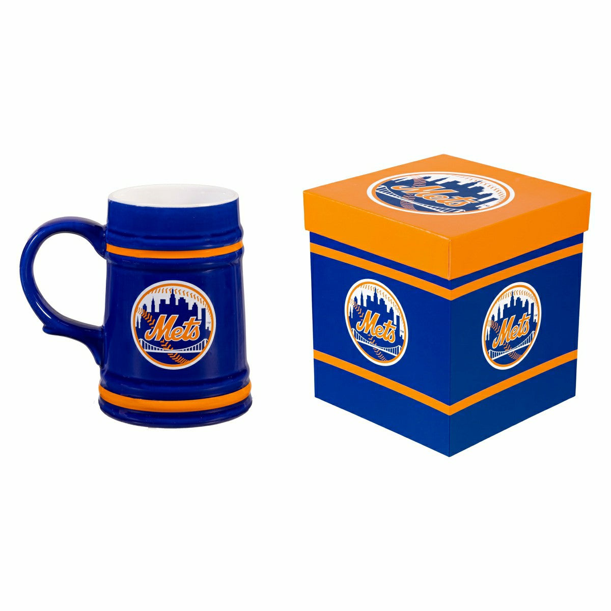 New York Mets Ceramic Stein Cup, 24oz