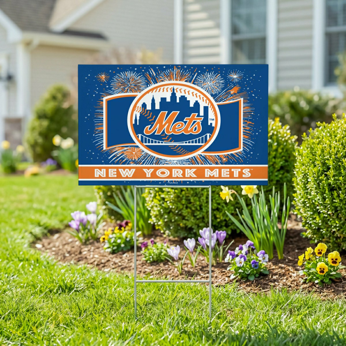 New York Mets Yard Sign, Patriotic