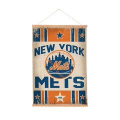 New York Mets, Canvas Wall Tapestry, Medium, 36x24