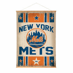 New York Mets, Canvas Wall Tapestry, Large, 54x36