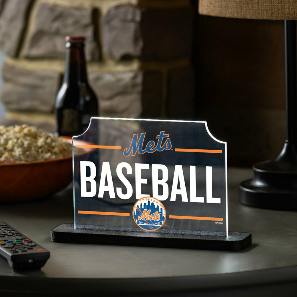 New York Mets Baseball Rectangle Desklite LED Decor