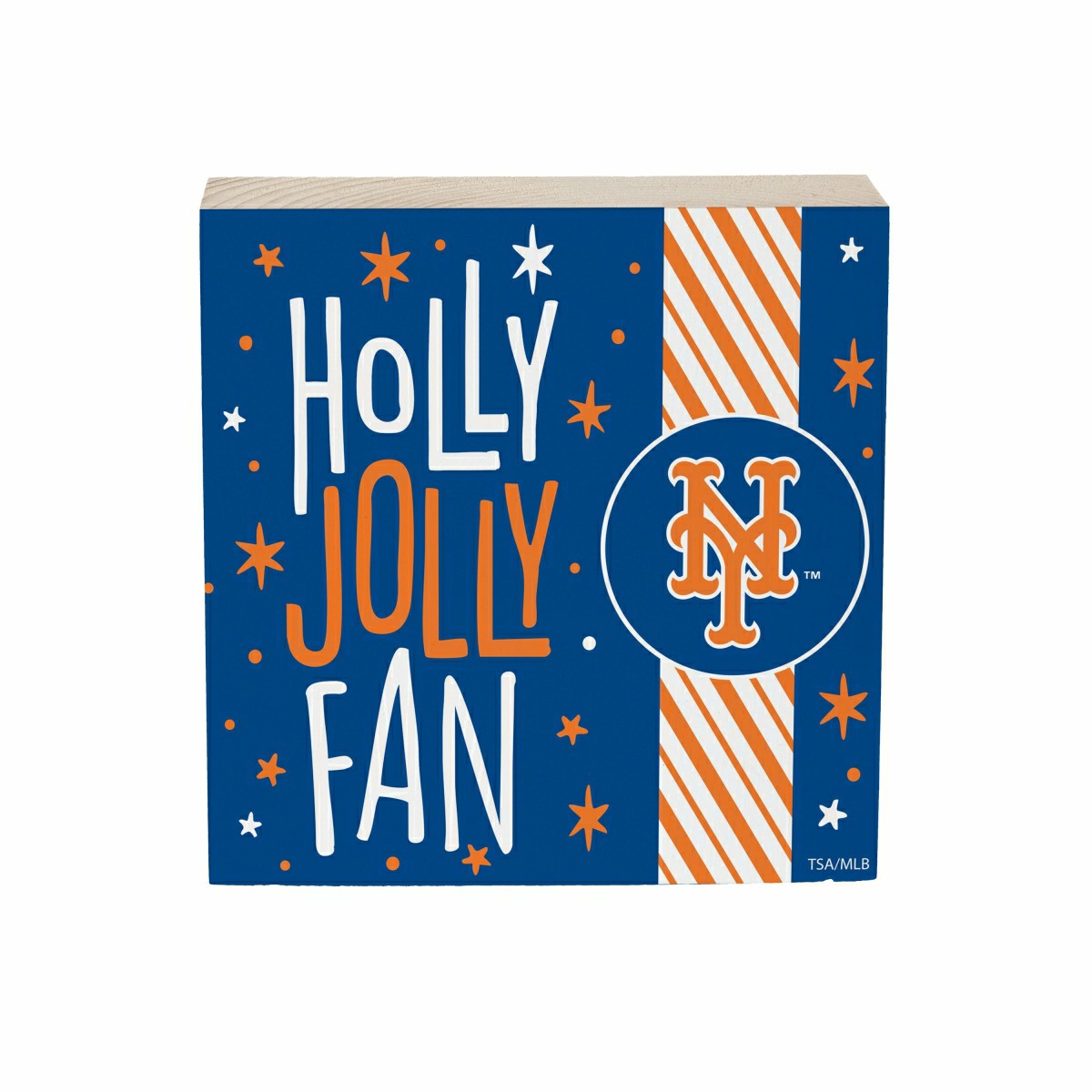 New York Mets Block, Holiday, 6x6