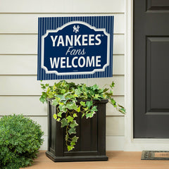 New York Yankees Coroplast Yard Sign, "Fans Welcome"