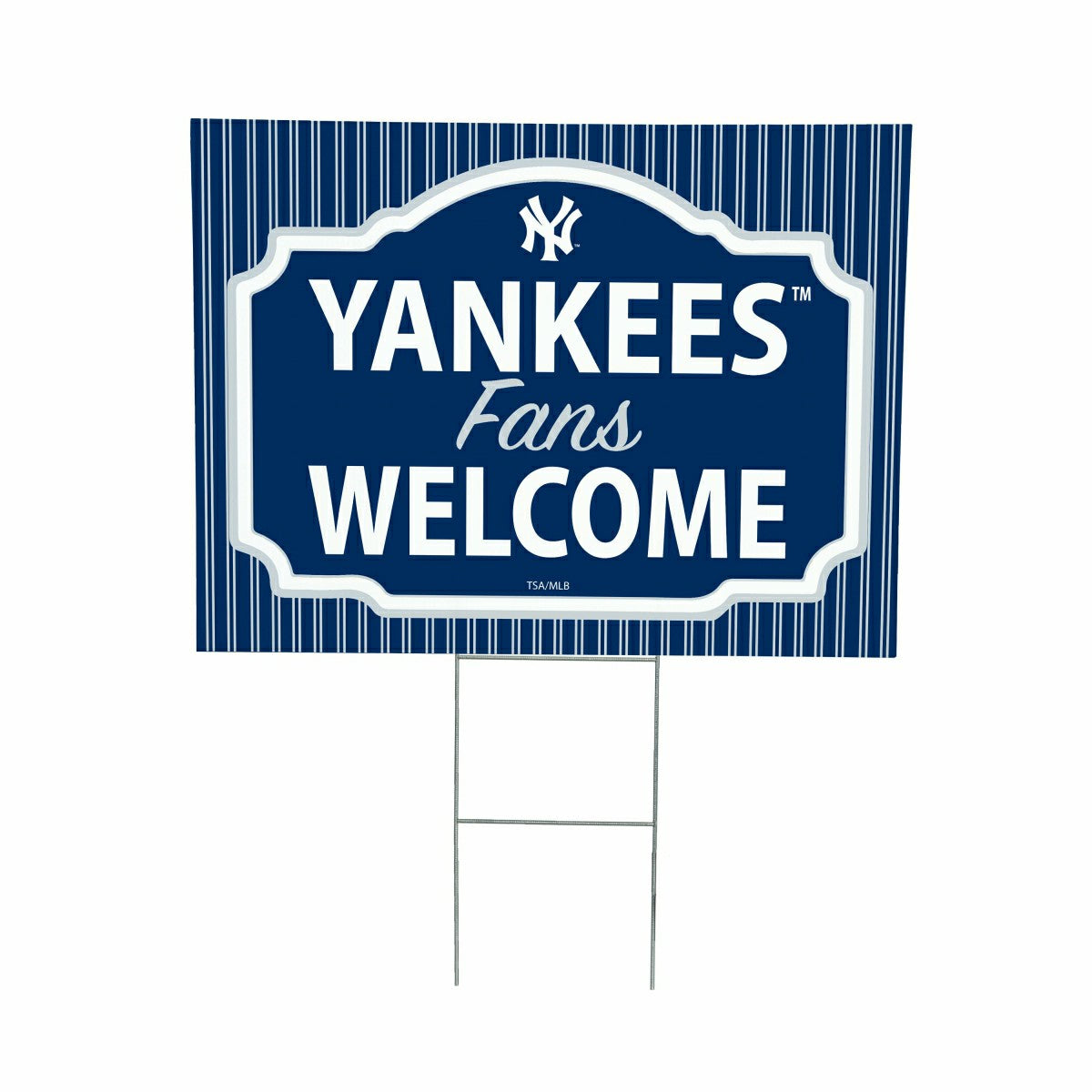 New York Yankees Coroplast Yard Sign, "Fans Welcome"