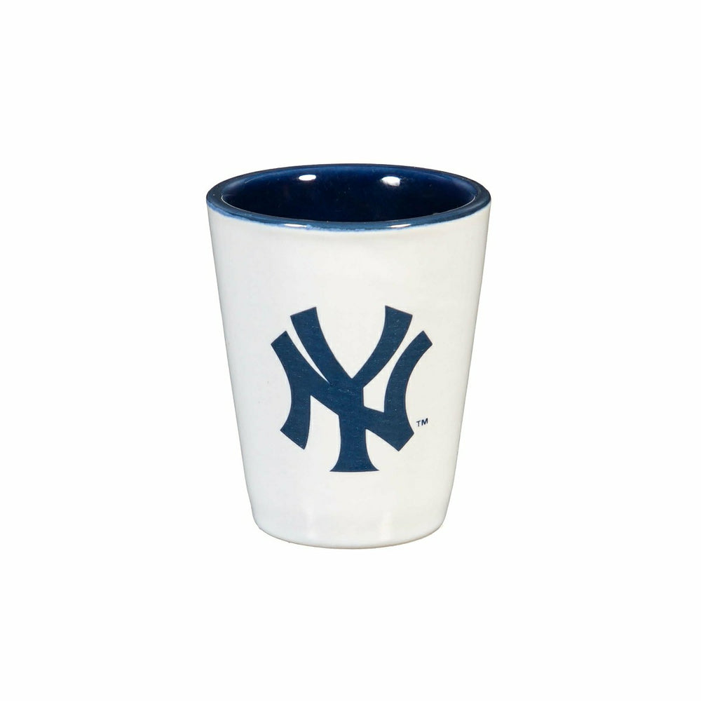 New York Yankees 4-Piece Ceramic 2oz. Shot Glass Set