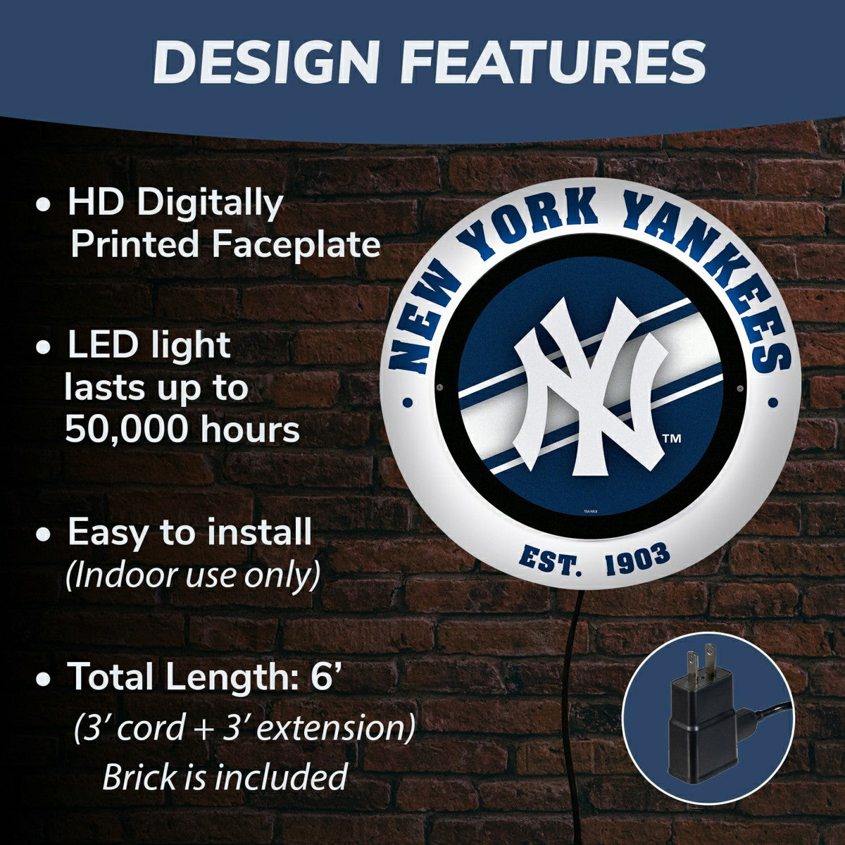 New York Yankees, Metal Lite, Round