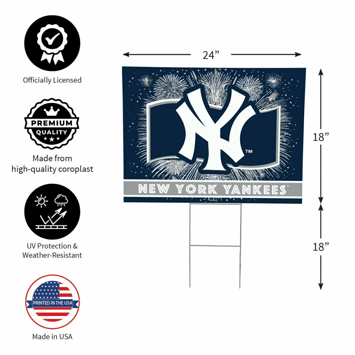 New York Yankees Yard Sign, Patriotic