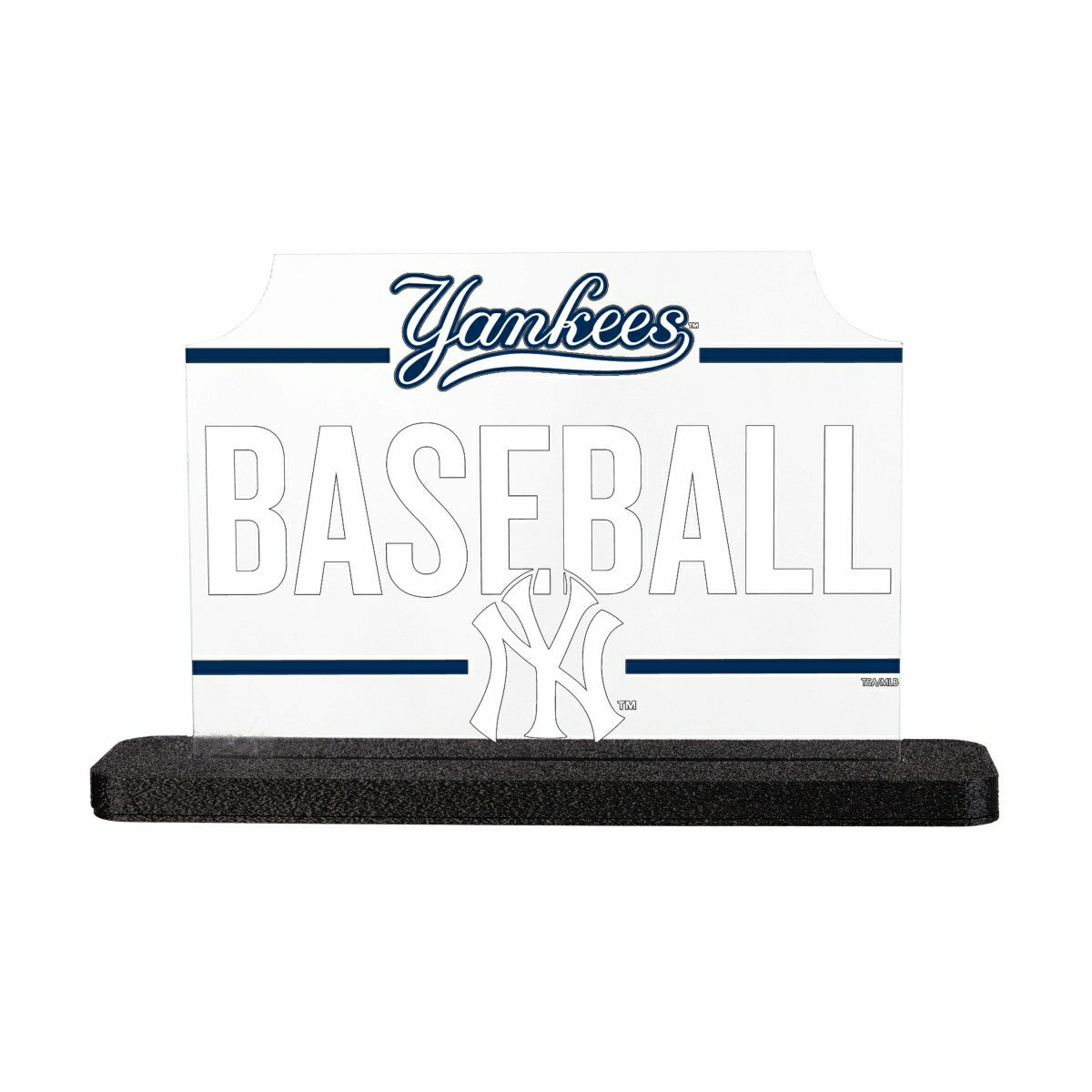 New York Yankees Rectangle Baseball LED Tabletop Decor