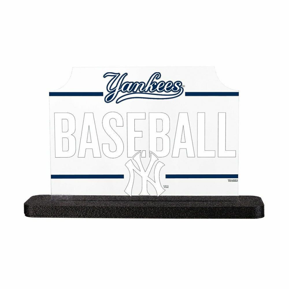 New York Yankees Rectangle Baseball LED Tabletop Decor