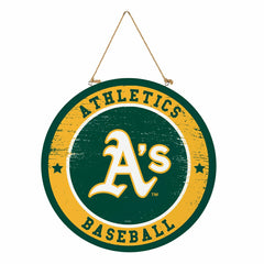 Athletics Round Door Décor with Hanging Rope, 18x18