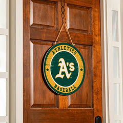 Athletics Round Door Décor with Hanging Rope, 18x18