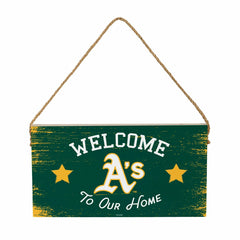 Athletics Wood Wall Sign, 6x11