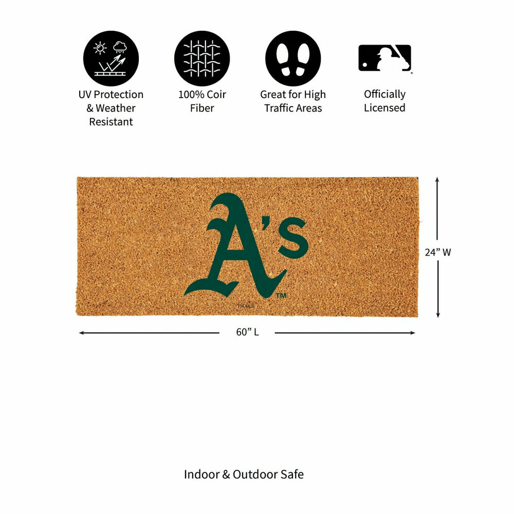 Oakland A's Extra Large Full Color Coir Mat, 60"x24"