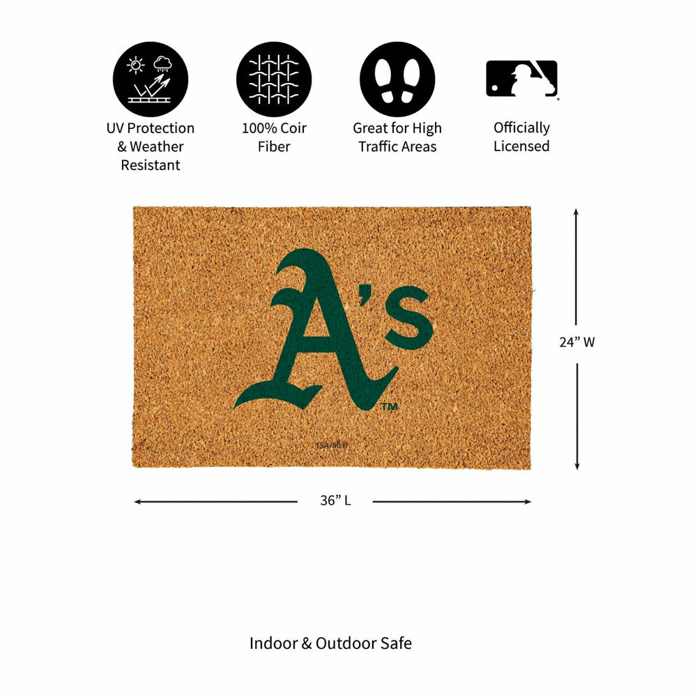 Oakland A's Large Full Color Coir Mat, 36"x24"