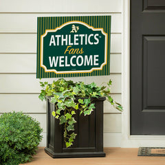 Athletics Coroplast Yard Sign, "Fans Welcome"