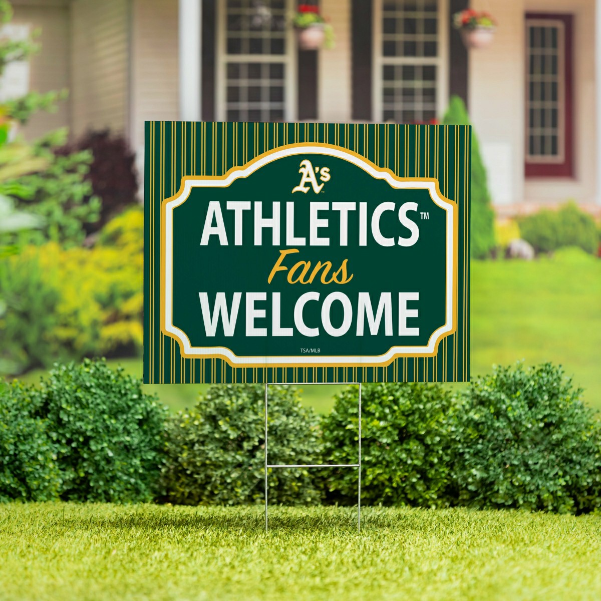 Athletics Coroplast Yard Sign, "Fans Welcome"