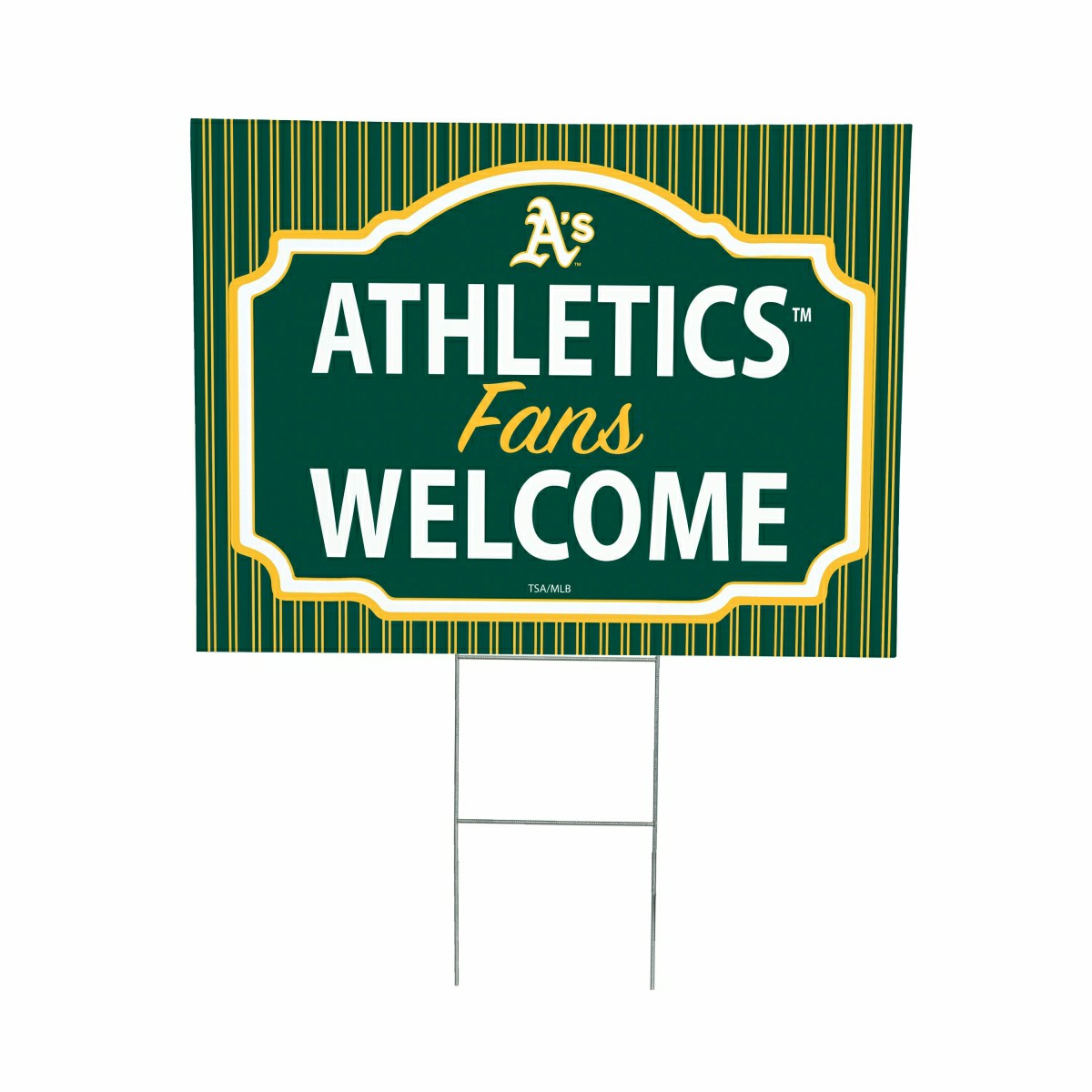 Athletics Coroplast Yard Sign, "Fans Welcome"