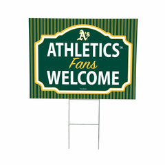 Athletics Coroplast Yard Sign, "Fans Welcome"