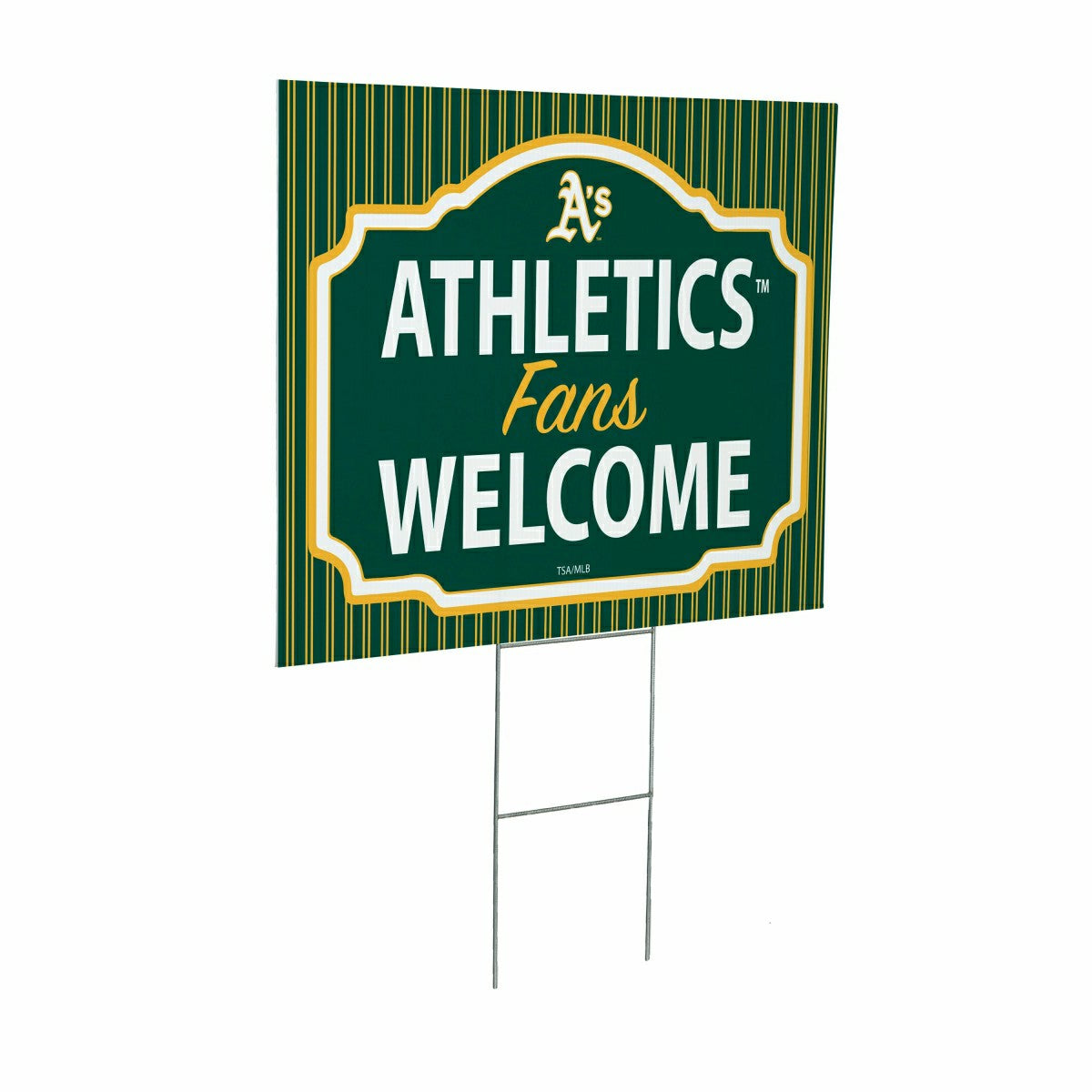 Athletics Coroplast Yard Sign, "Fans Welcome"