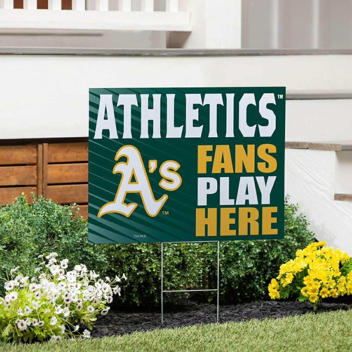 Athletics Coroplast Yard Sign "Fans Play Here"