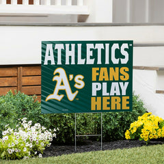 Athletics Coroplast Yard Sign "Fans Play Here"