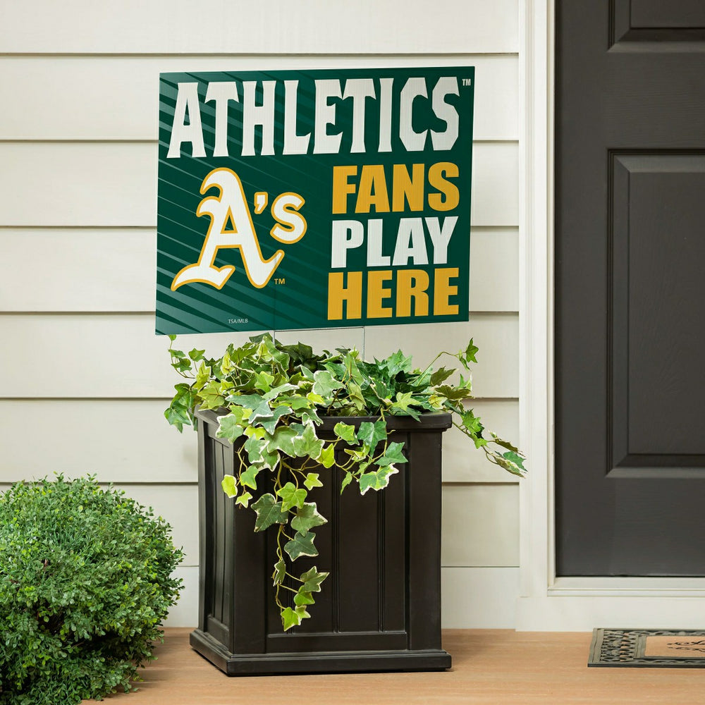 Athletics Coroplast Yard Sign "Fans Play Here"