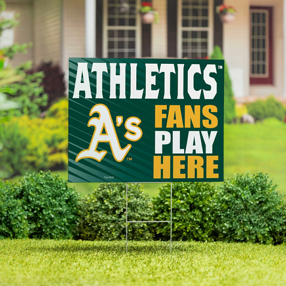 Athletics Coroplast Yard Sign "Fans Play Here"