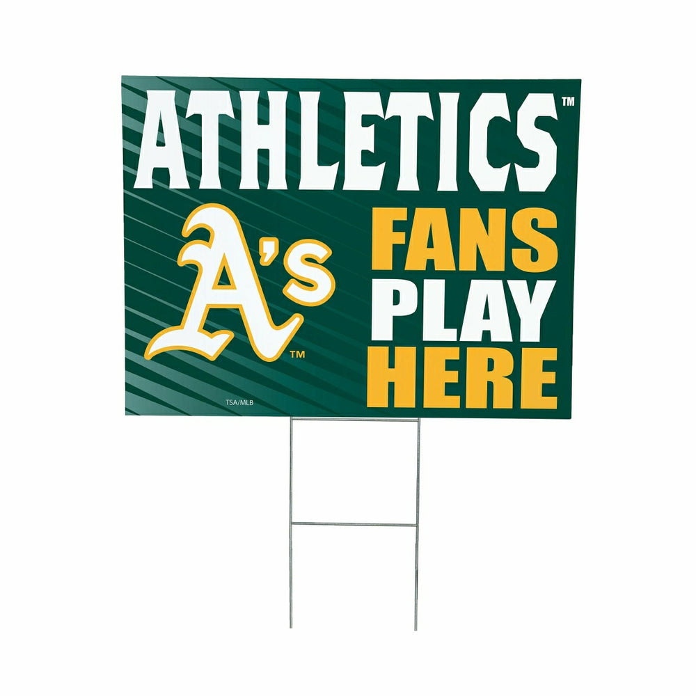 Athletics Coroplast Yard Sign "Fans Play Here"