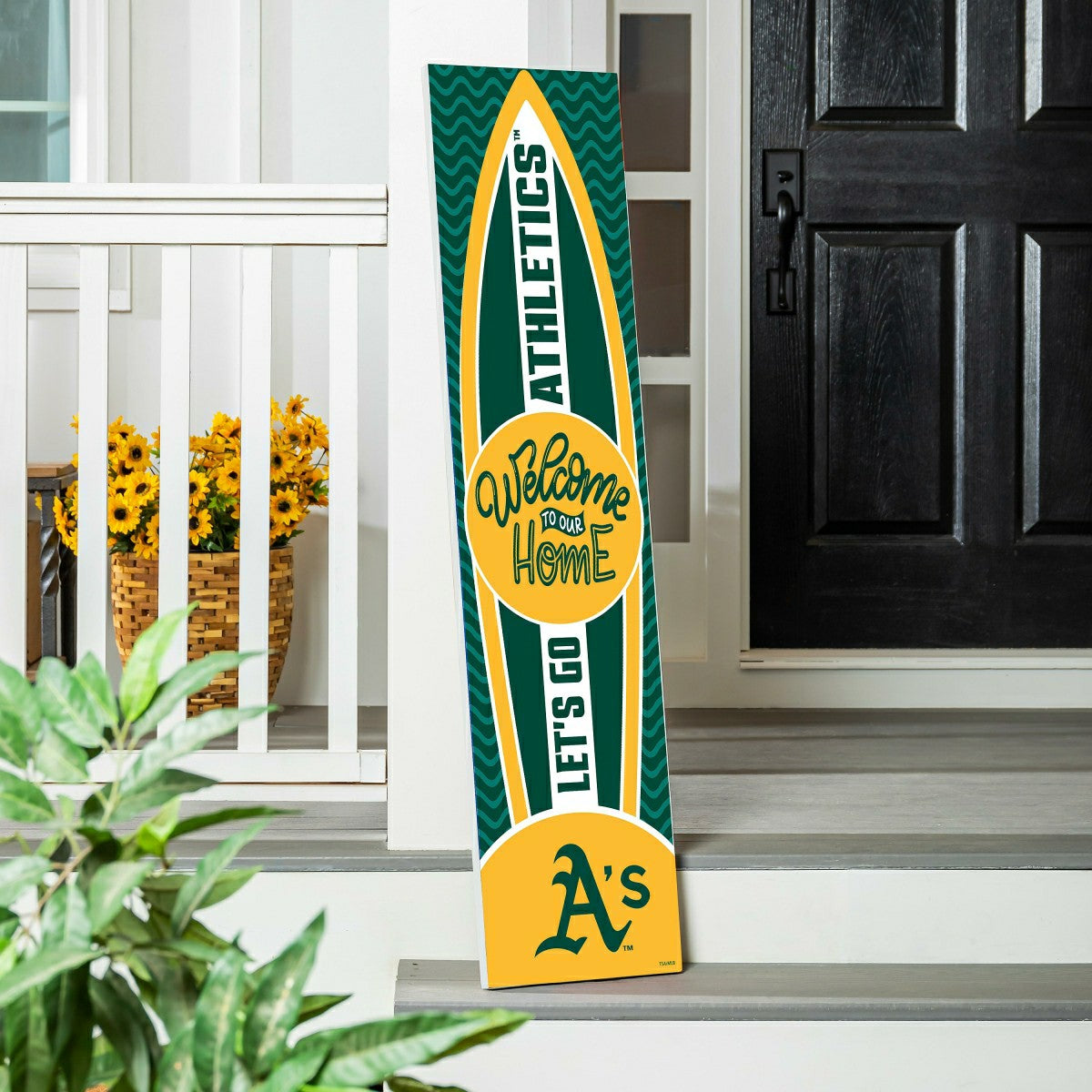 Oakland A's Summer Seasonal Surfboard ECM Exclusive 47" Single Sided L