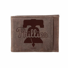 Philadelphia Phillies Front Pocket Wallet w/ RFID Blocking Brown