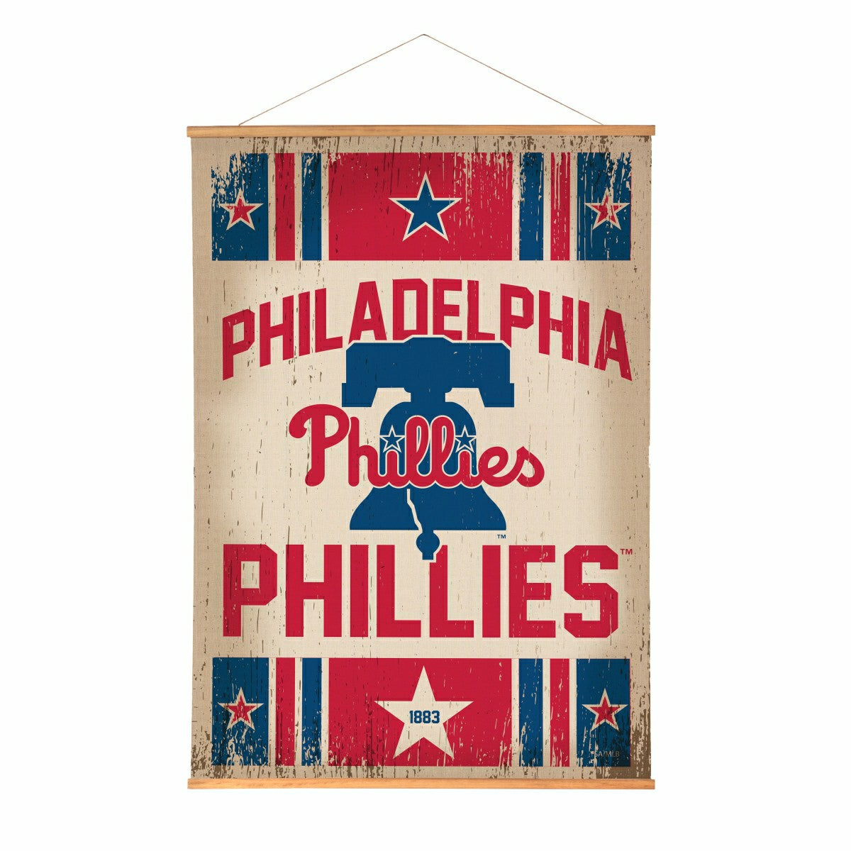 Philadelphia Phillies, Canvas Wall Tapestry, Large, 54x36