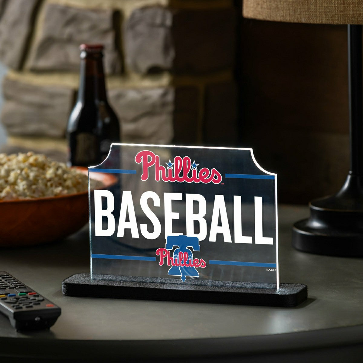 Philadelphia Phillies Baseball Rectangle Desklite LED Decor
