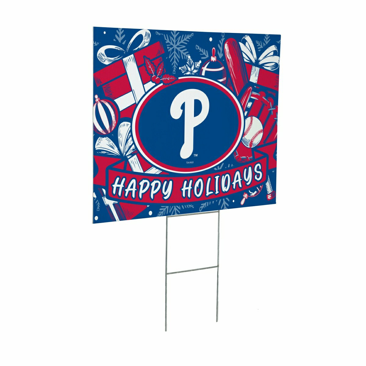Philadelphia Phillies Yard Sign, Holiday