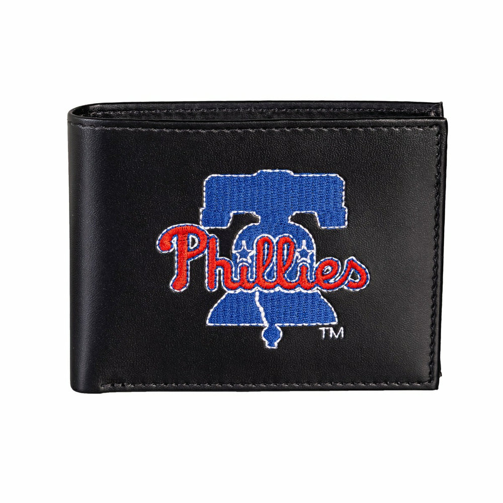 Philadelphia Phillies Black Bi-Fold Embroidered Wallet w/ RFID Blocking