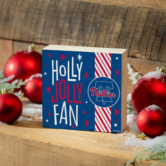 Philadelphia Phillies Block, Holiday, 6x6