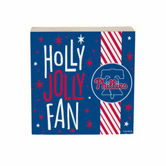 Philadelphia Phillies Block, Holiday, 6x6