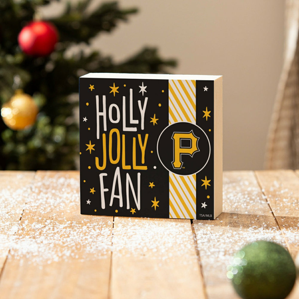 Pittsburgh Pirates Block, Holiday, 6x6